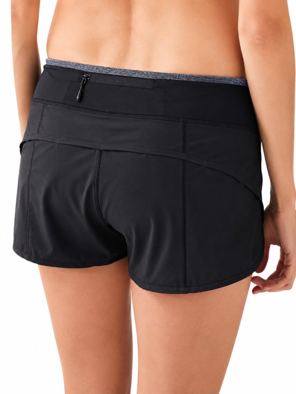 LULULEMON Speed Short 4-Way Stretch Swift Ultra Run Gym Black Women's 10 x 4"